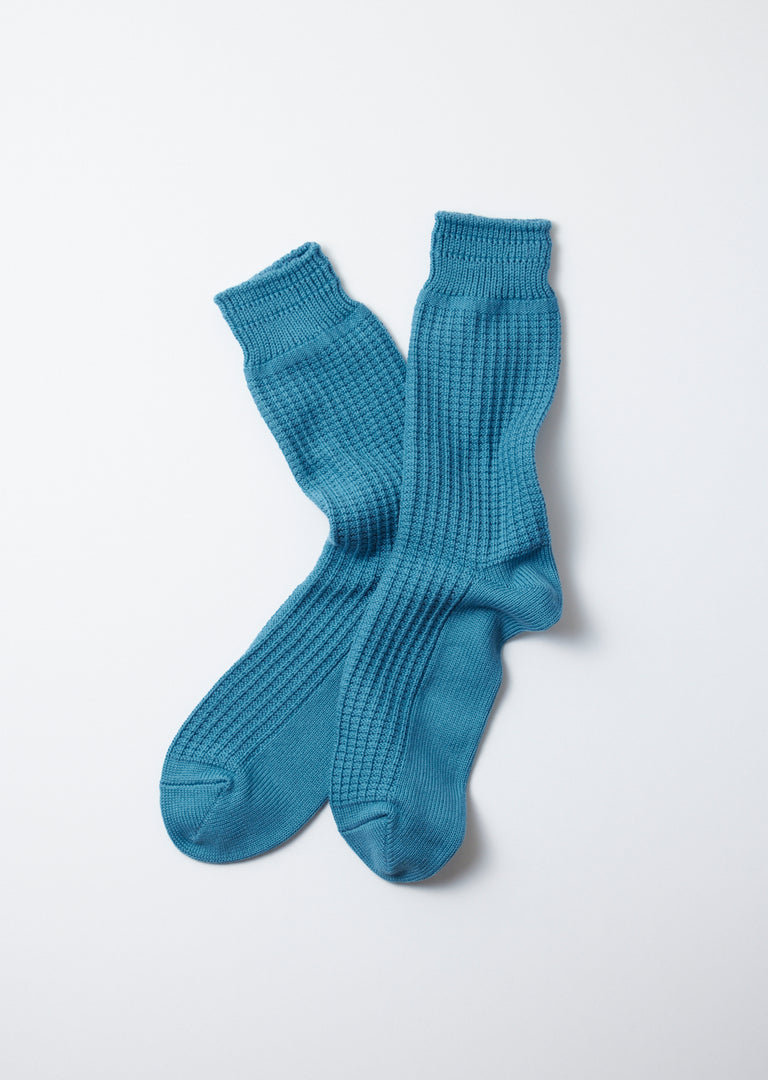 Cotton Waffle Crew Sock