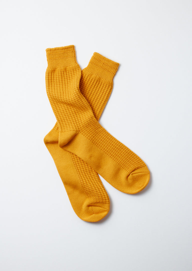 Cotton Waffle Crew Sock