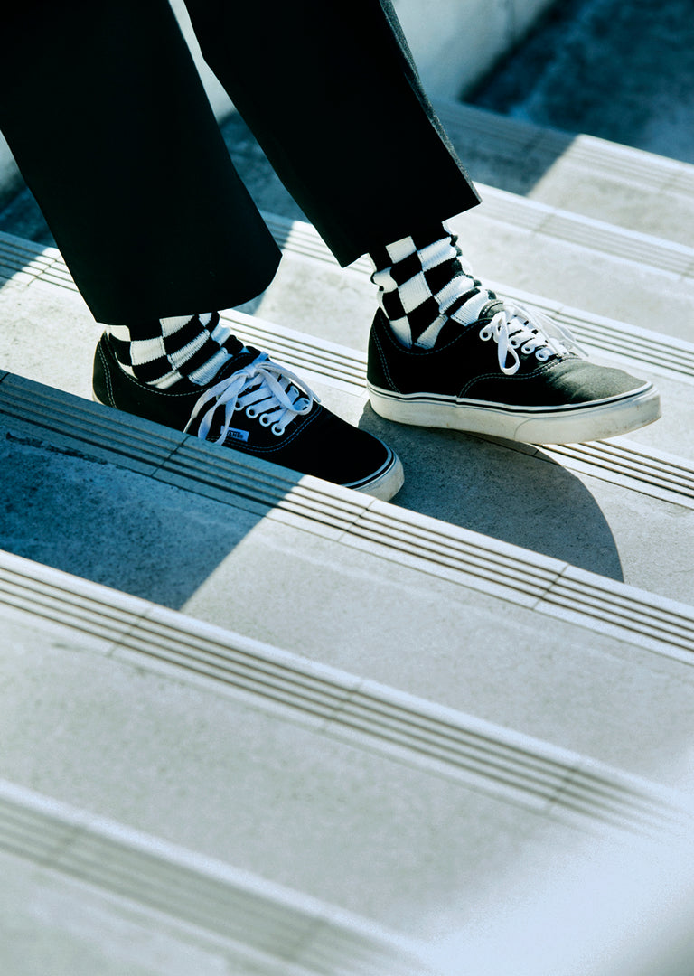 Checkerboard Crew Socks