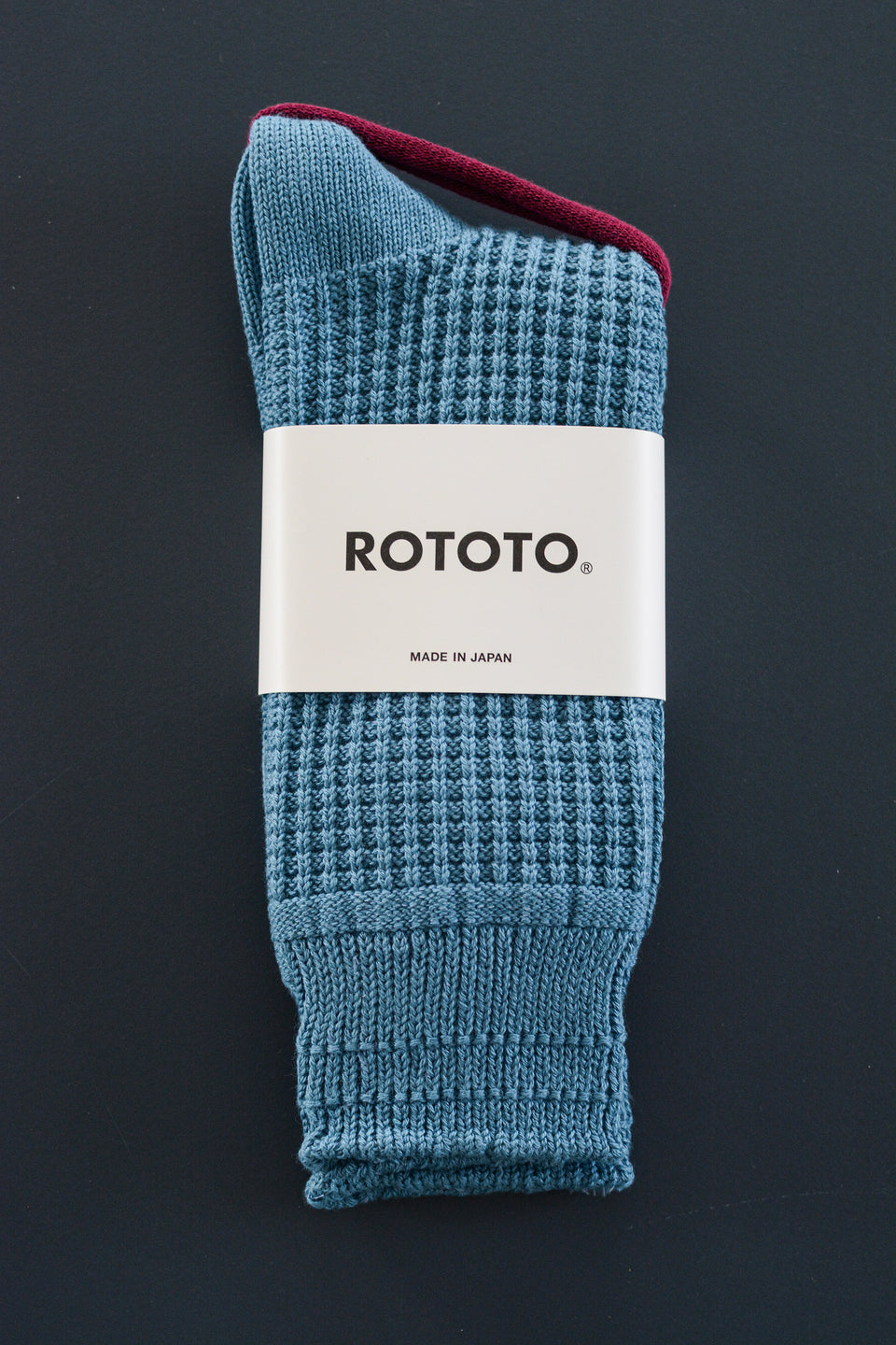 Cotton Waffle Crew Sock
